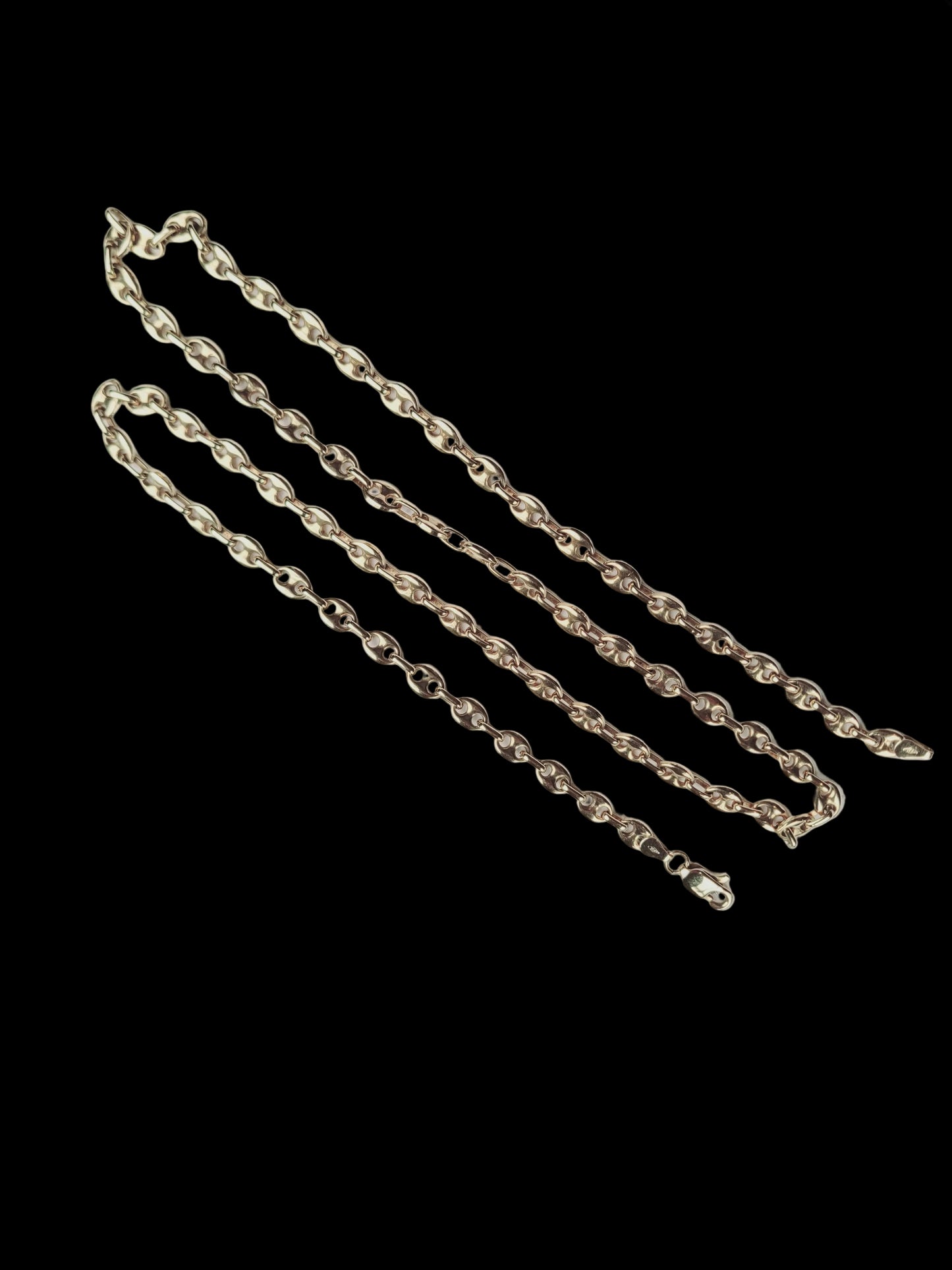 Vintage 18ct yellow gold marine link chain sku