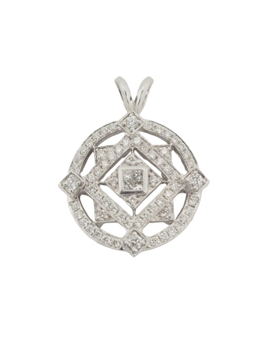 Modern diamond pendant sku 9142