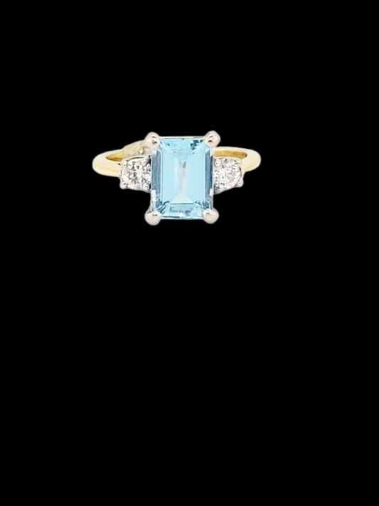 Aquamarine and diamond dress ring
SKU: 4516