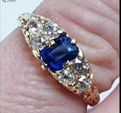 Victorian Sapphire and Diamond Engagement Ring
SKU: 3980
