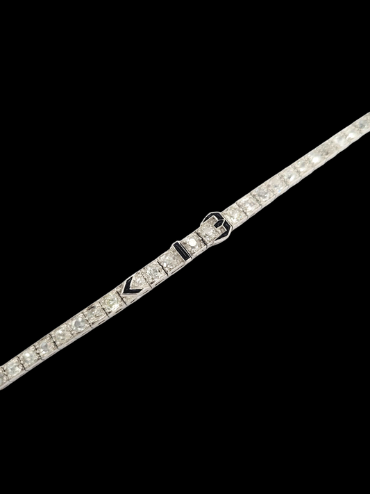 Fine art deco onyx and diamond bracelet
SKU: 8479