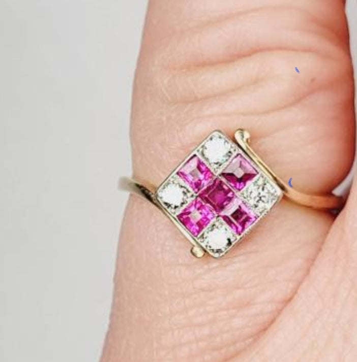 Edwardian Ruby and diamond dress ring
SKU: 5171