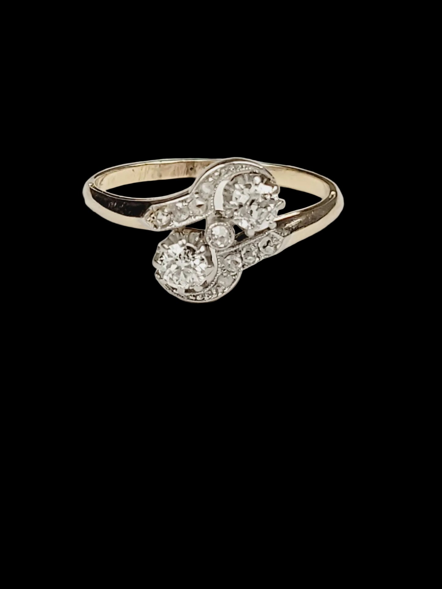 Toi et moi Edwardian diamond ring sku 8978