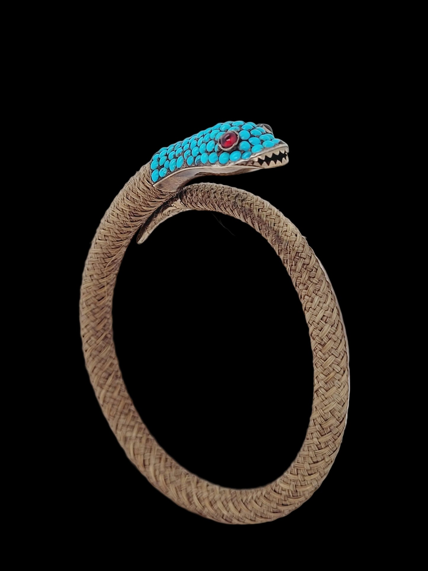 Georgian turquoise snake bangle sku 8679