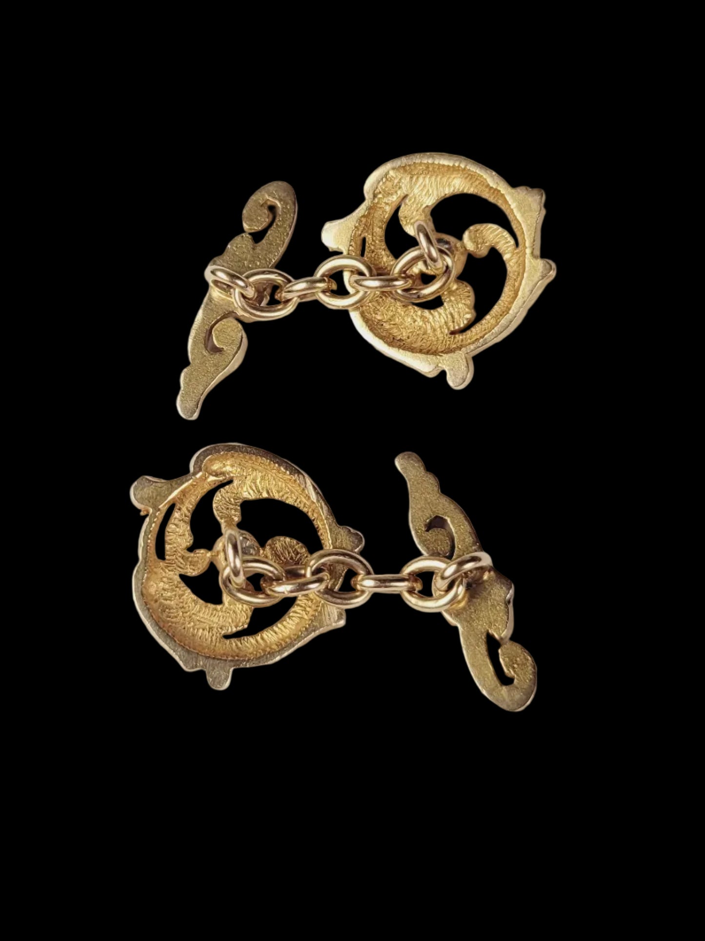 Antique 18ct gold and old cut diamond cufflinks sku 8897