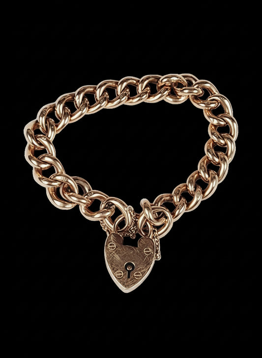 Antique 9ct gold round curb bracelet
SKU: 8608