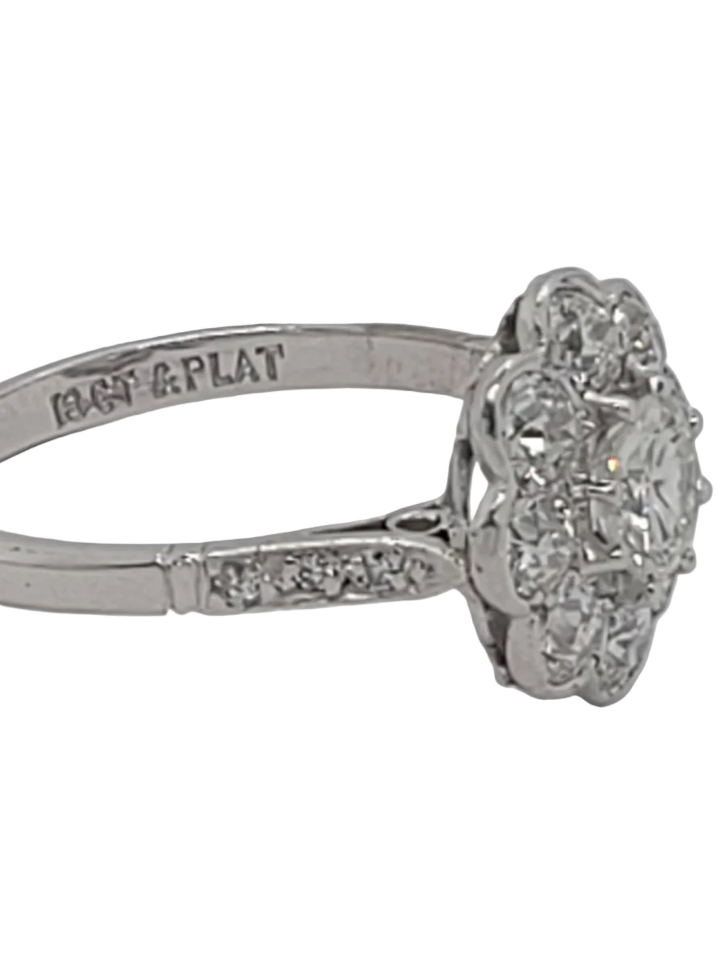 Bright daisy cluster diamond engagement ring sku 9198