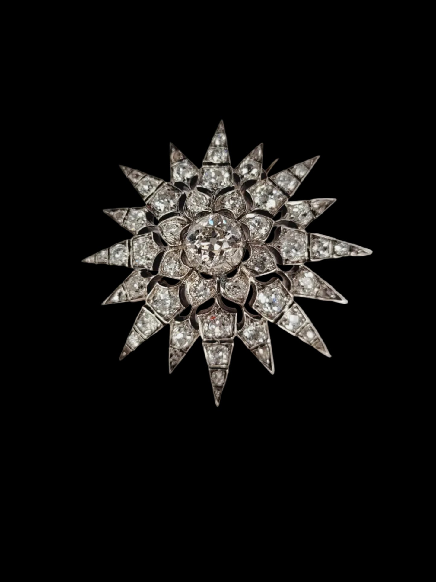 Antique diamond star burst sku   8774