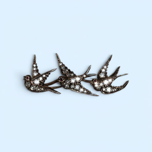 Antique diamond flock of swallows sku 9018