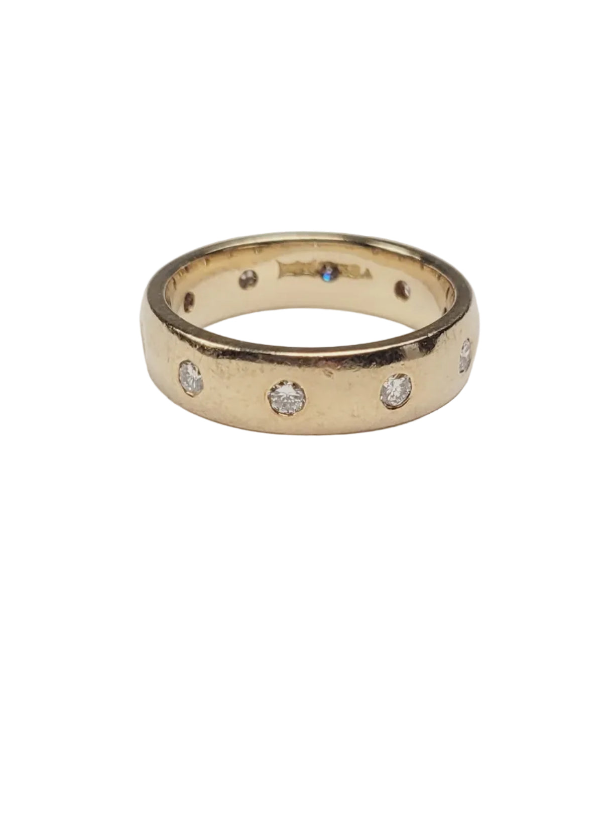 Gypsy set diamond ring sku 9158