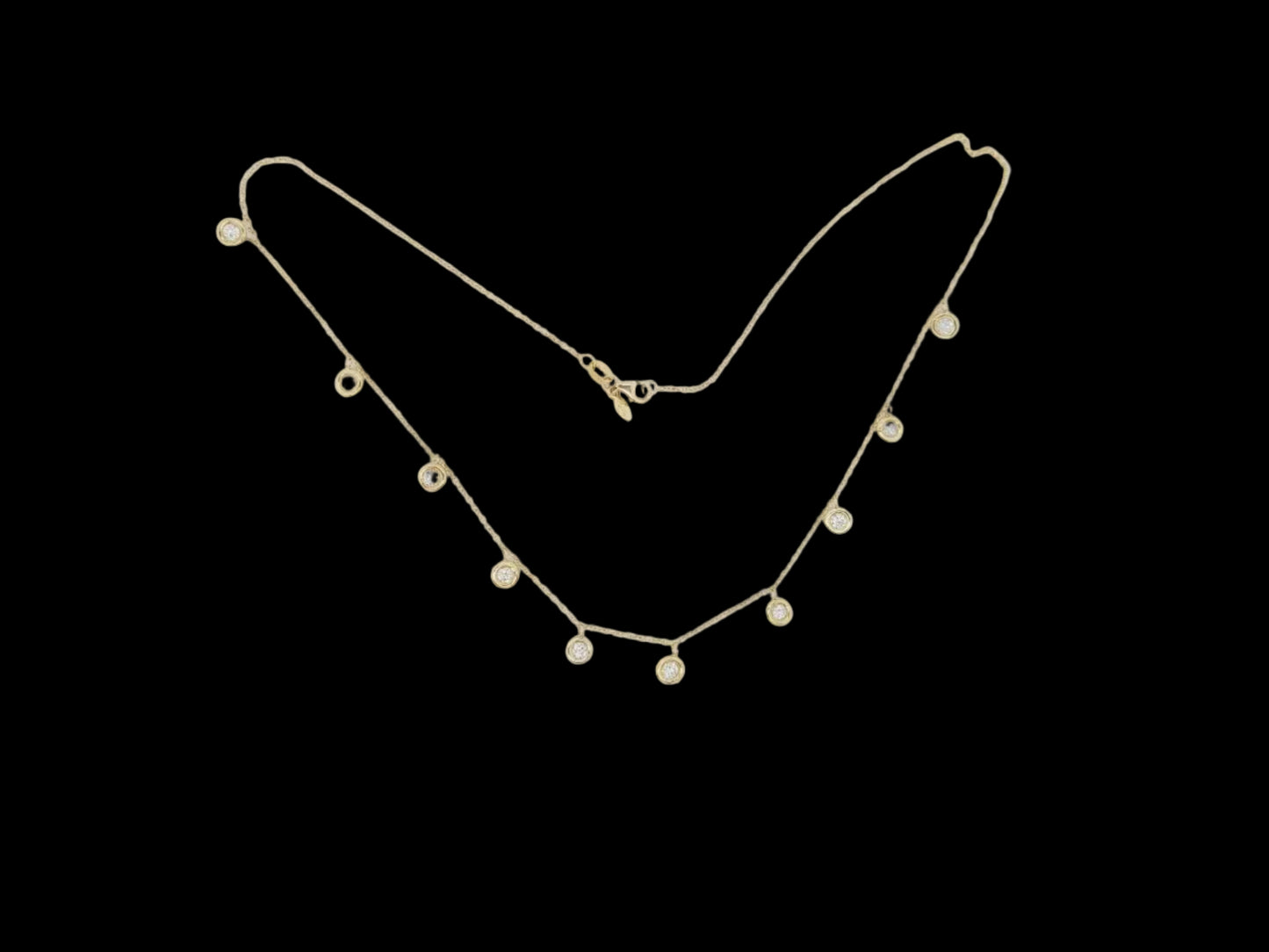 Pretty 18ct yellow gold chain with 1.07ct diamonds sku 8832