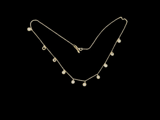 Pretty 18ct yellow gold chain with 1.07ct diamonds sku 8832