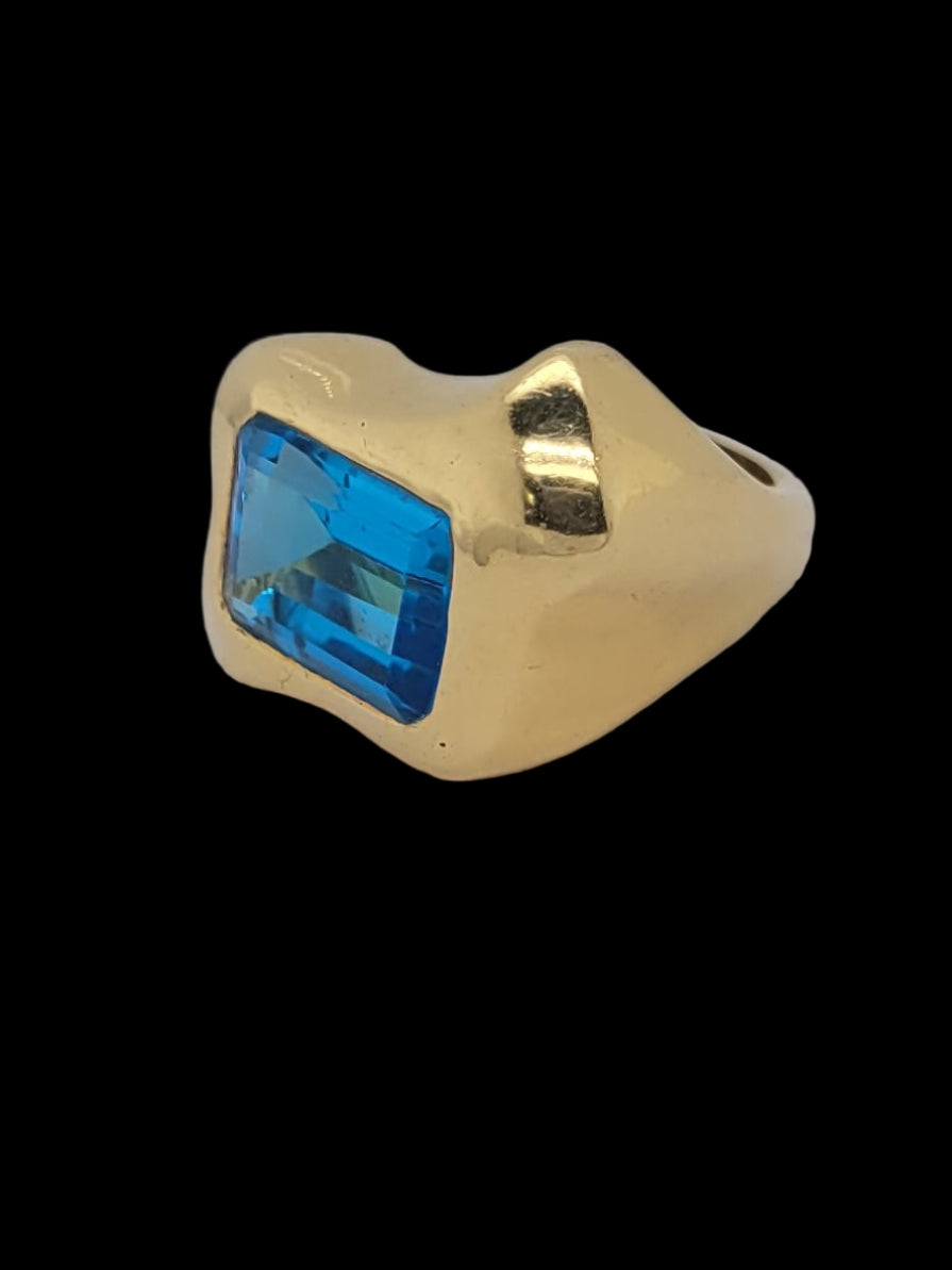 Vintage blue topaz dress ring
sku 8547