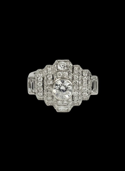 Brutalist art deco diamond dress ring
SKU: 8614