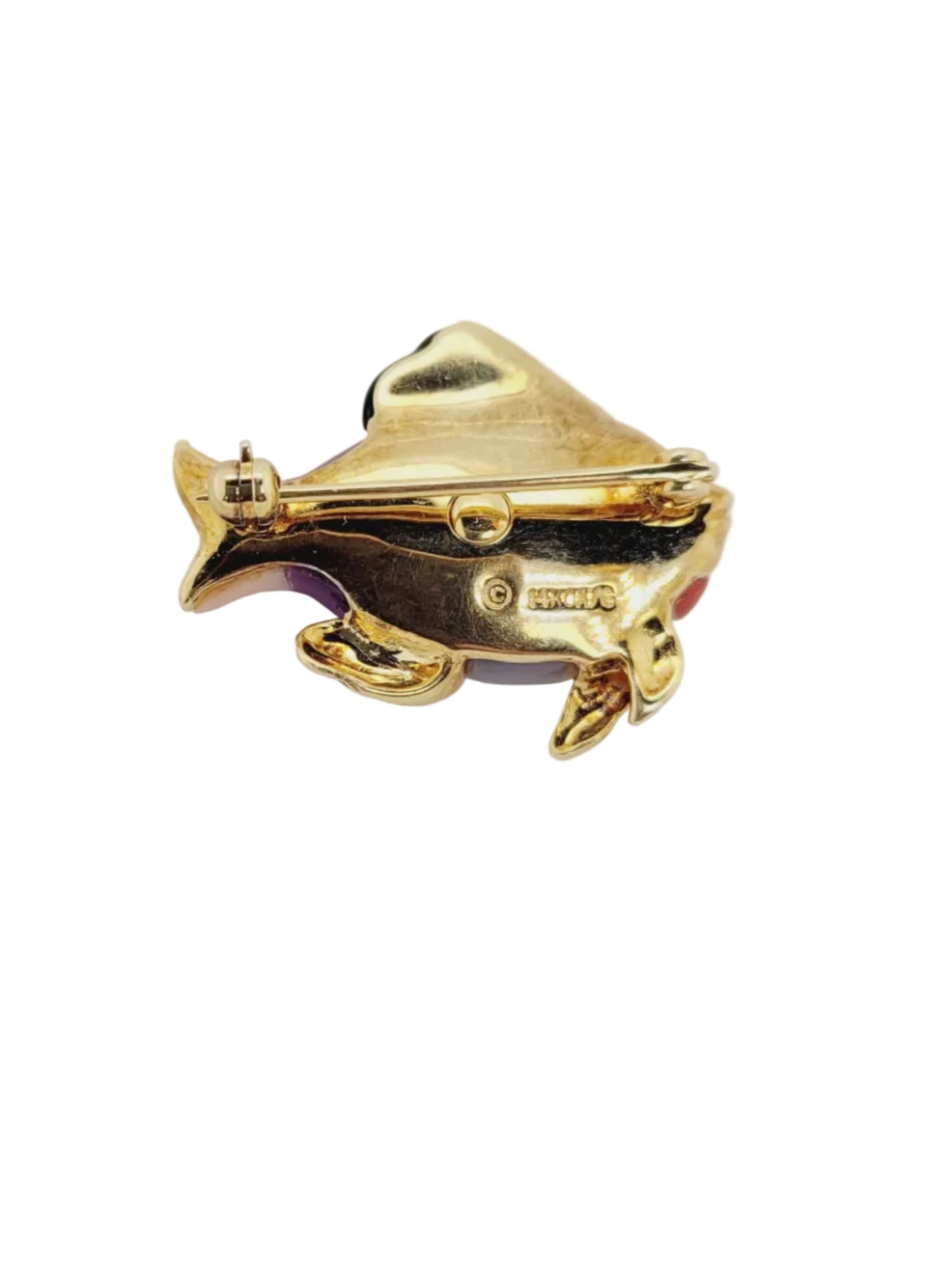 Vintage gold fish brooch sku 9008