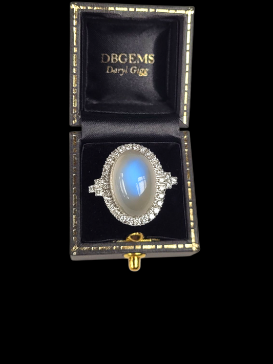 Moonstone and diamond dress ring
SKU: 8435