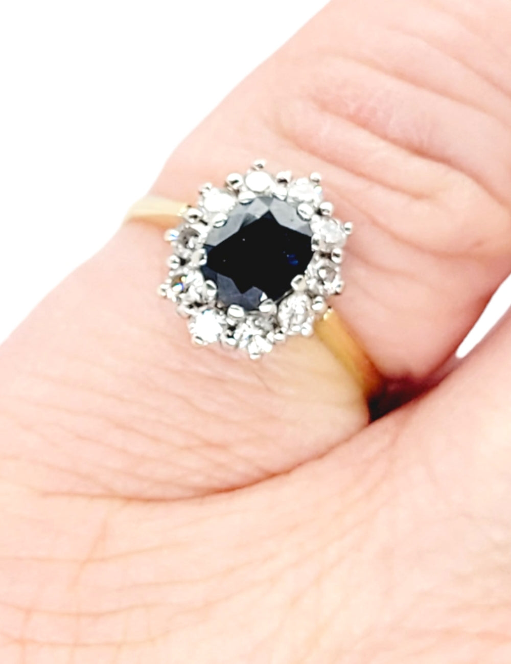 Sapphire and diamond cluster engagement ring
SKU: 6917