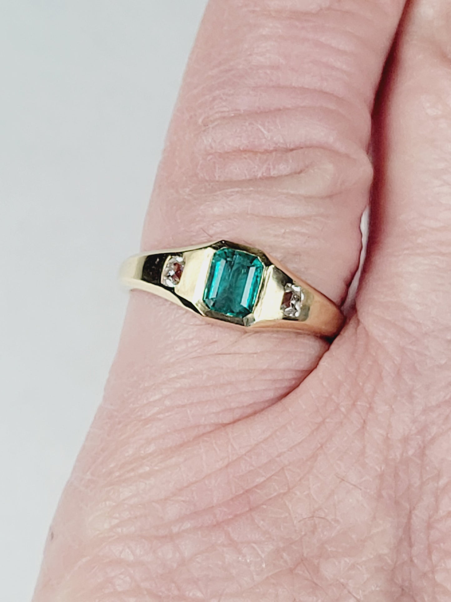 Rare emerald and diamond gypsy set ring
SKU: 8607