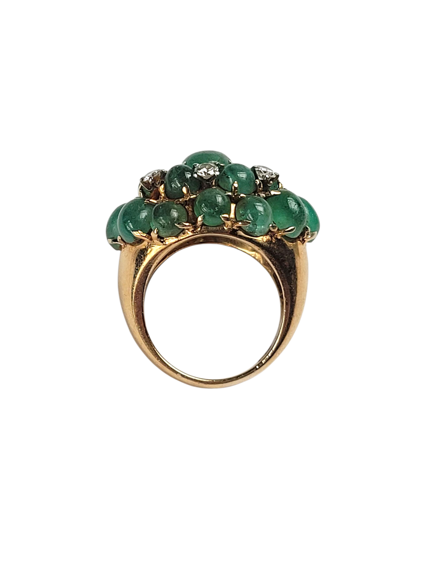 Cabochon emerald and diamond cluster ring
SKU: 8426