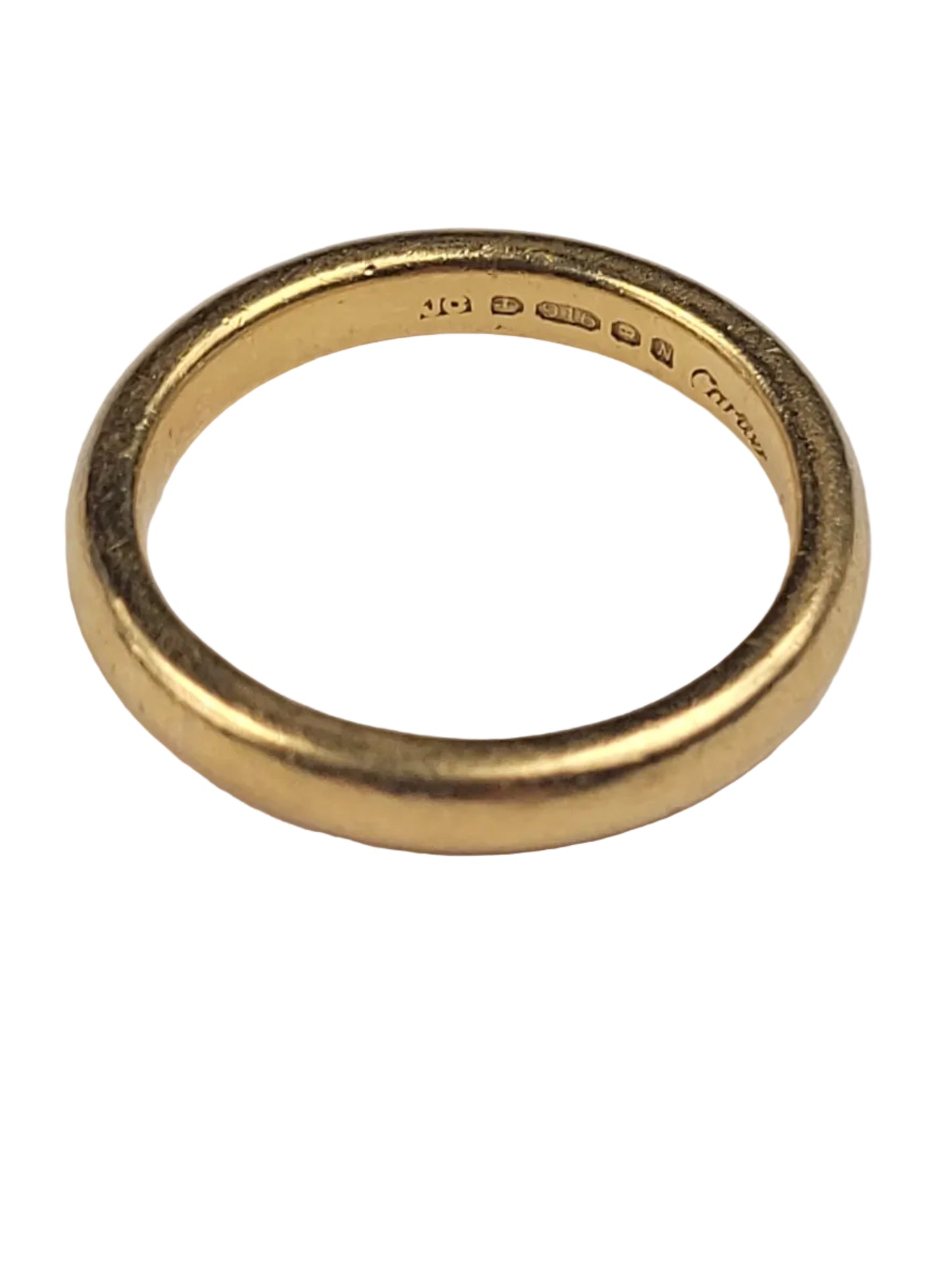 Rare Cartier London 22ct gold wedding band sku 9100