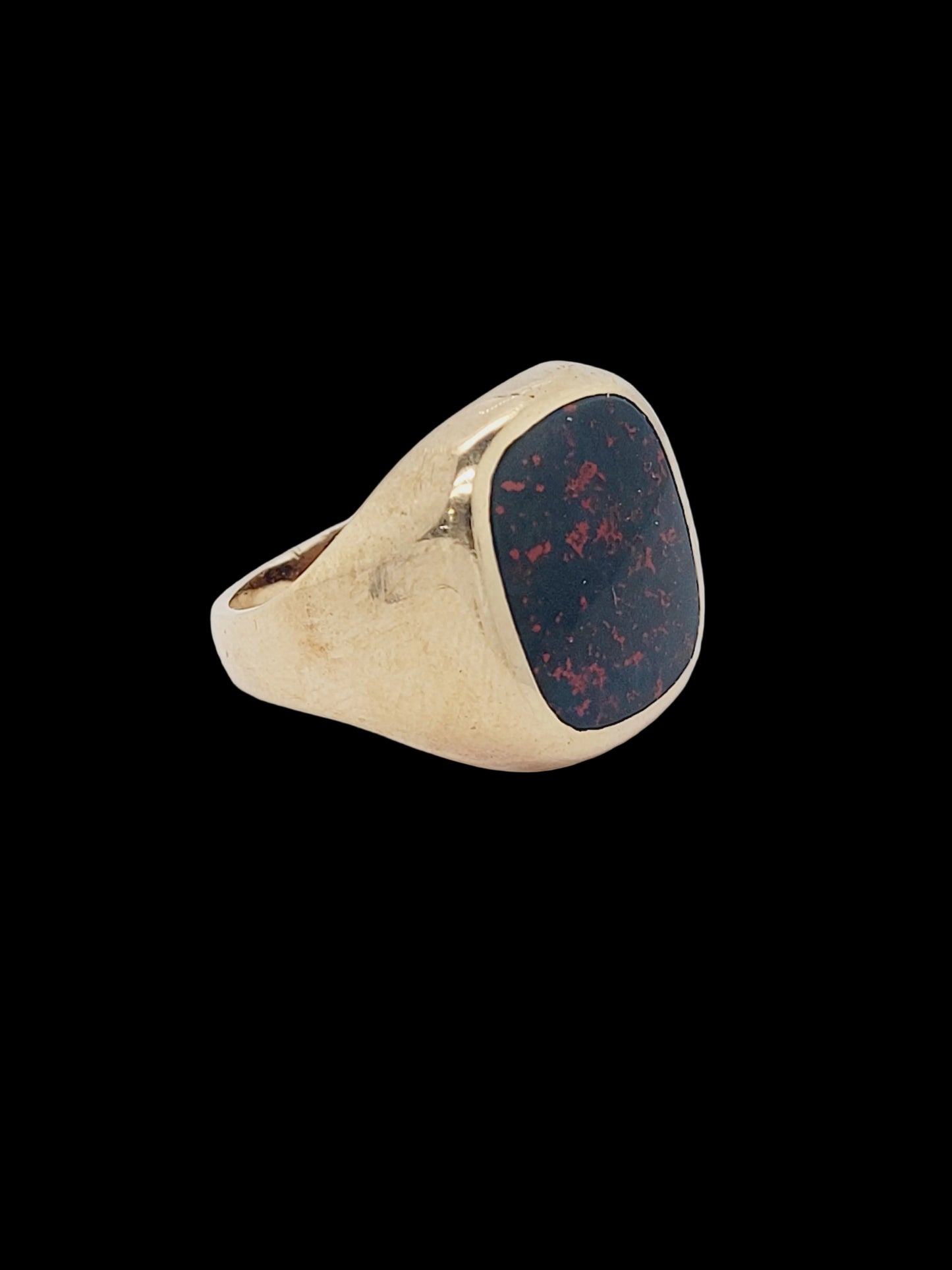 Rare Bloodstone signet ring sku 8794