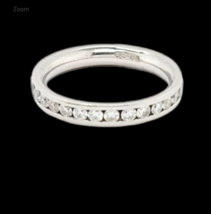 Full hoop diamond eternity band set in platinum
SKU: 6736