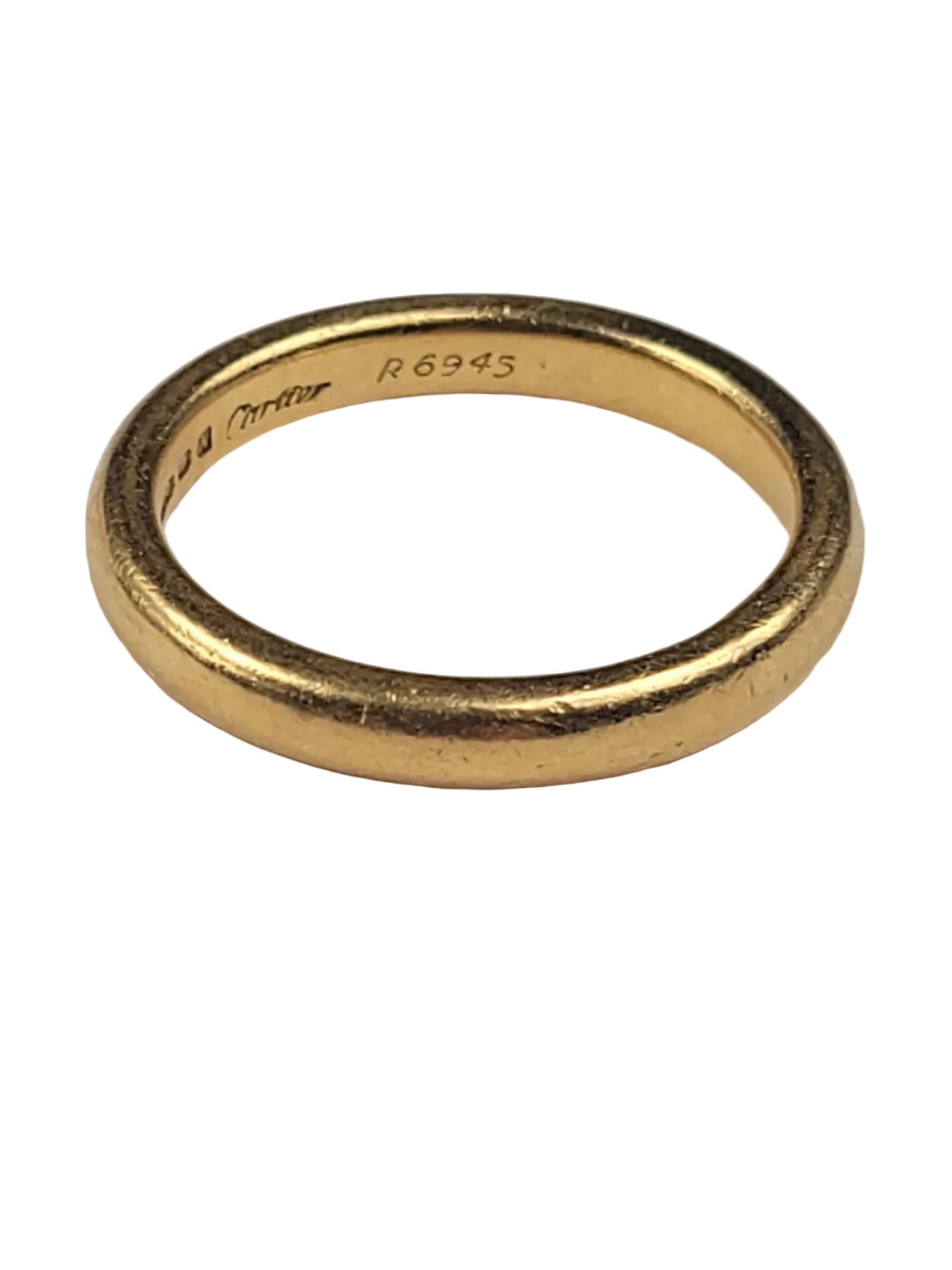 Rare Cartier London 22ct gold wedding band sku 9100
