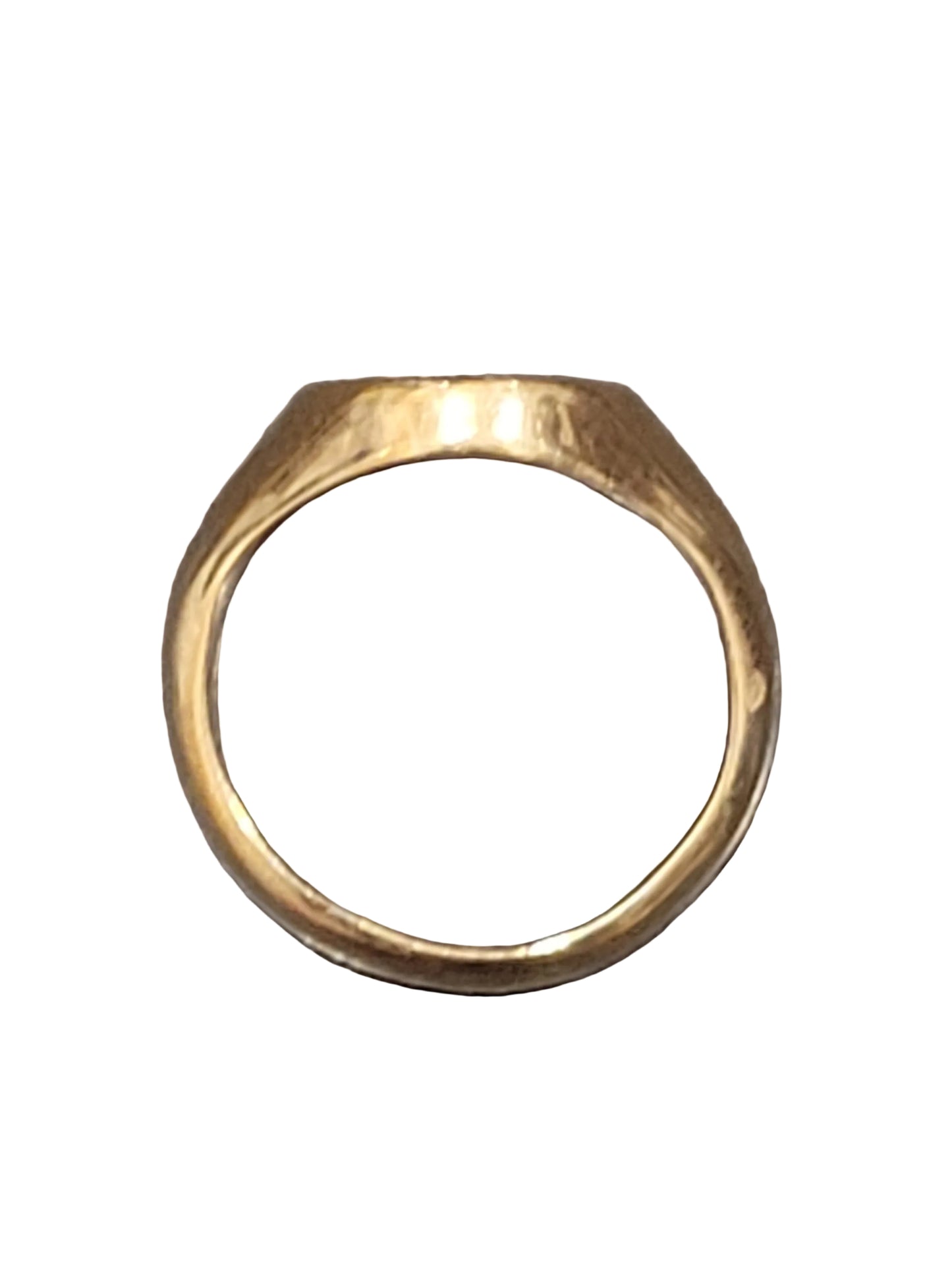Phoenix seal engraved 9ct gold signet ring sku 9104