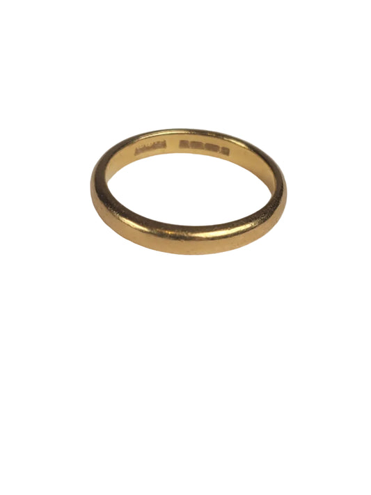 3.8g 22ct gold wedding ring