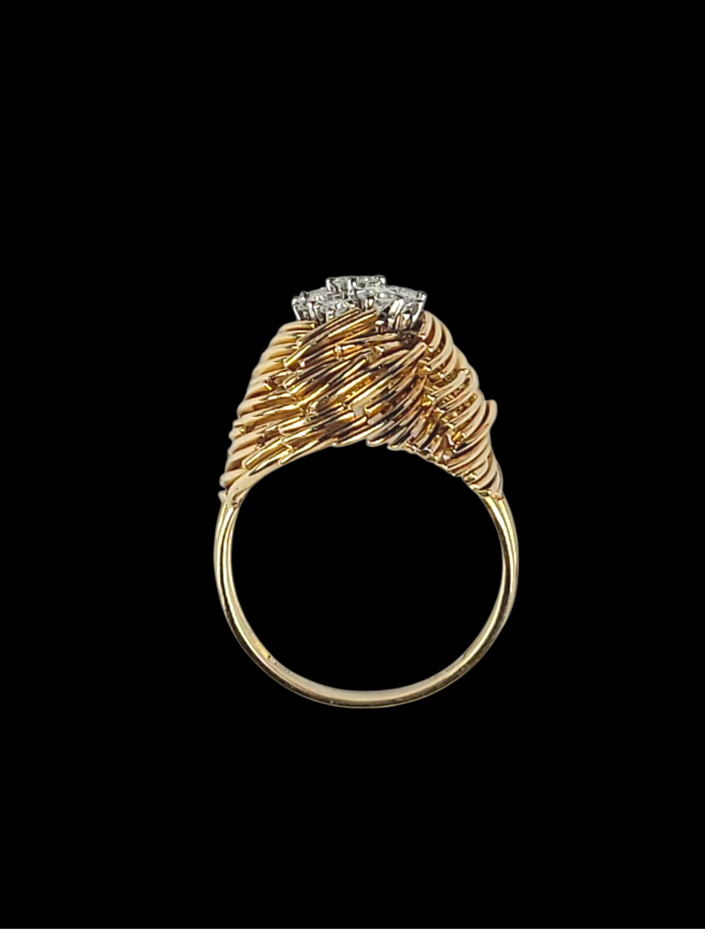 Stylish 18ct gold diamond ring sku 8501