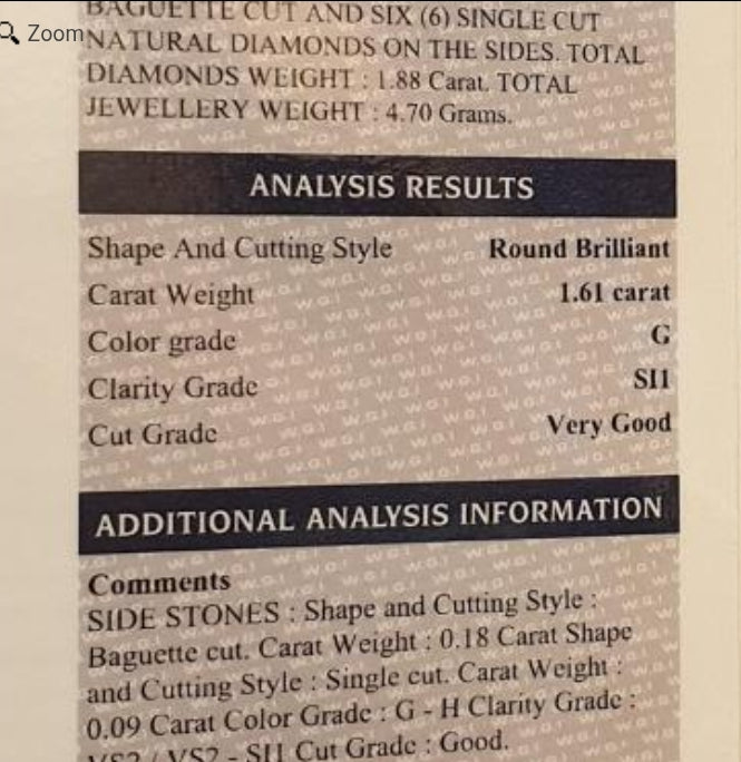1.61ct 1930's art deco diamond engagement ring
SKU: 4750