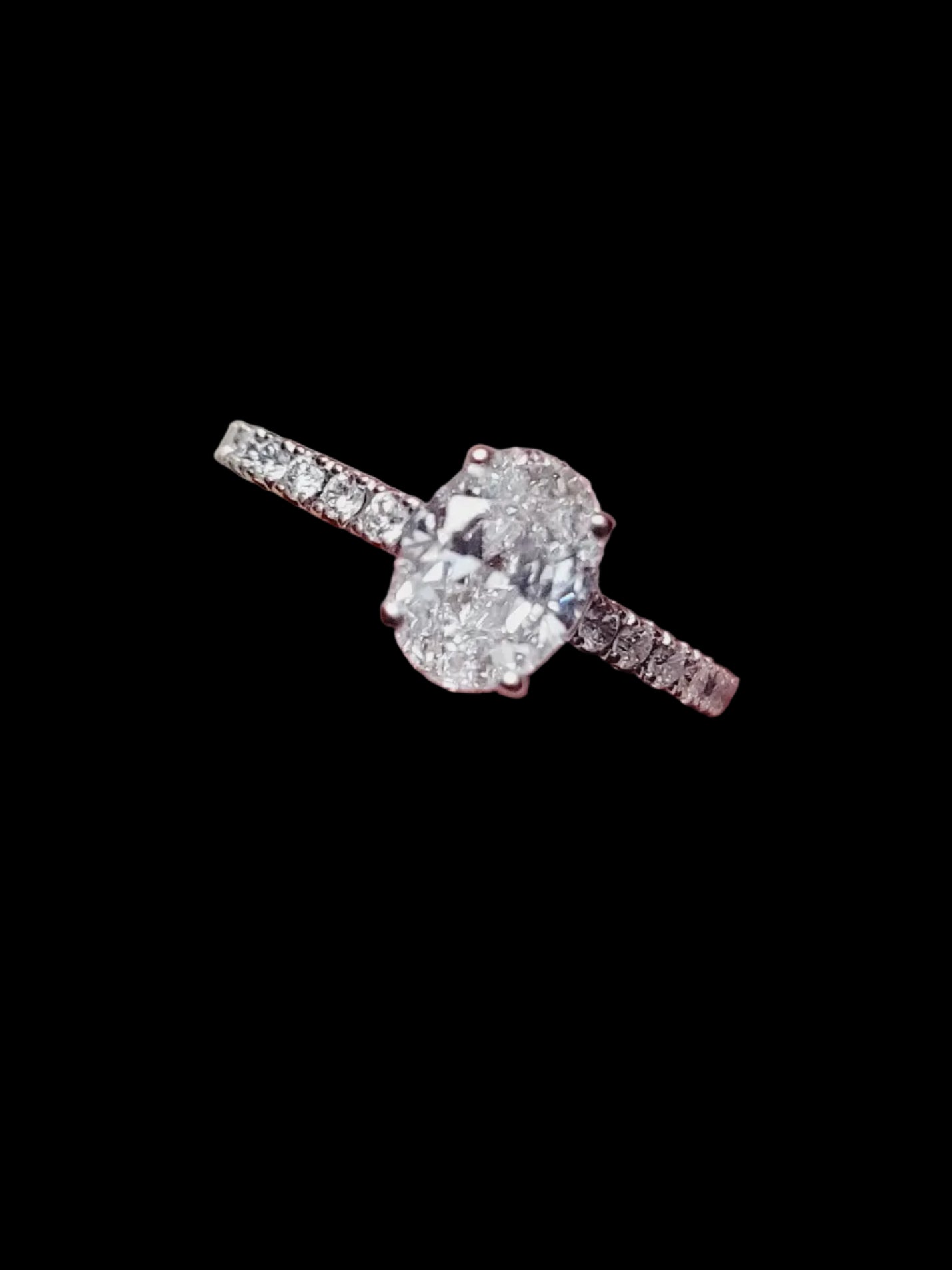 Oval diamond solitaire engagement ring sku 8873