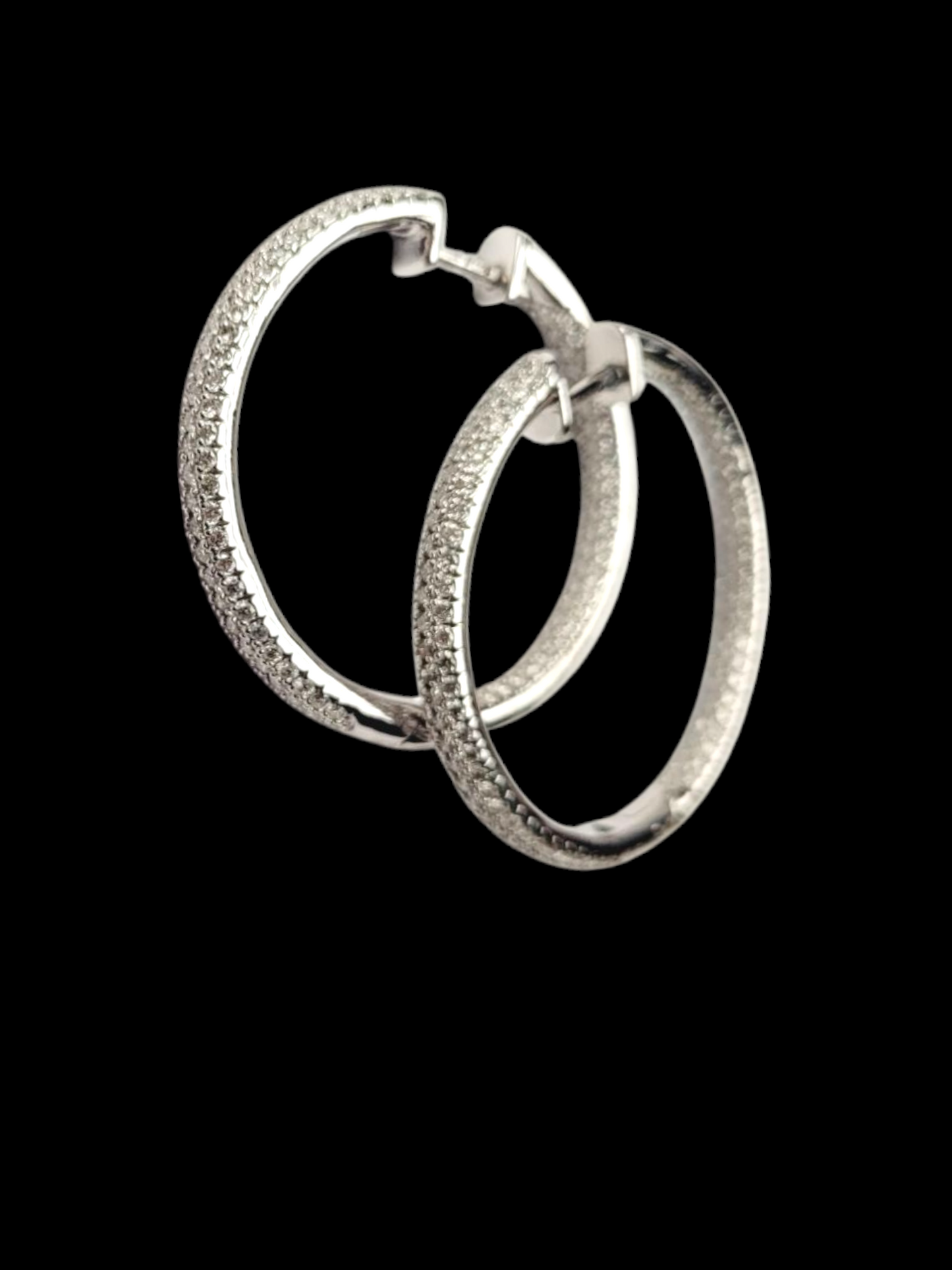 Diamond hoop earrings
SKU: 8058