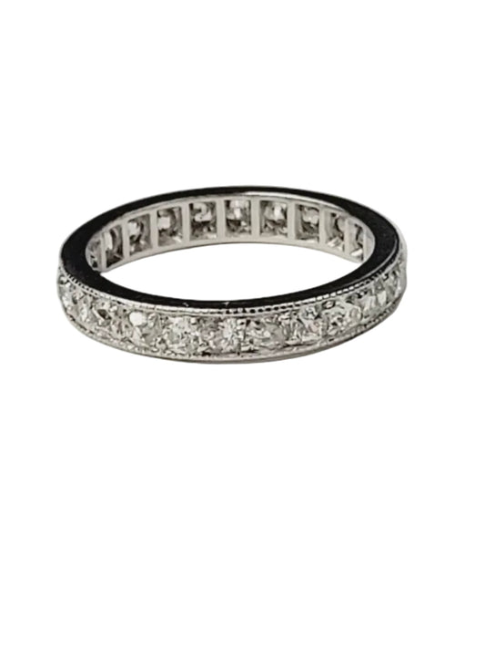 Art deco old European cut diamond full hoop eternity band sku 9090