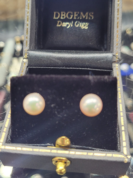 6mm pearl stud earrings sku 9123