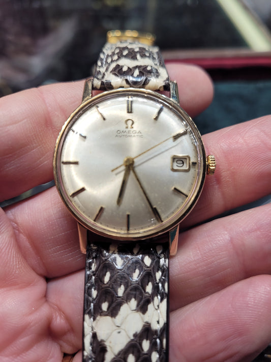 1960s Omega automatic 9ct gold watch sku 8766