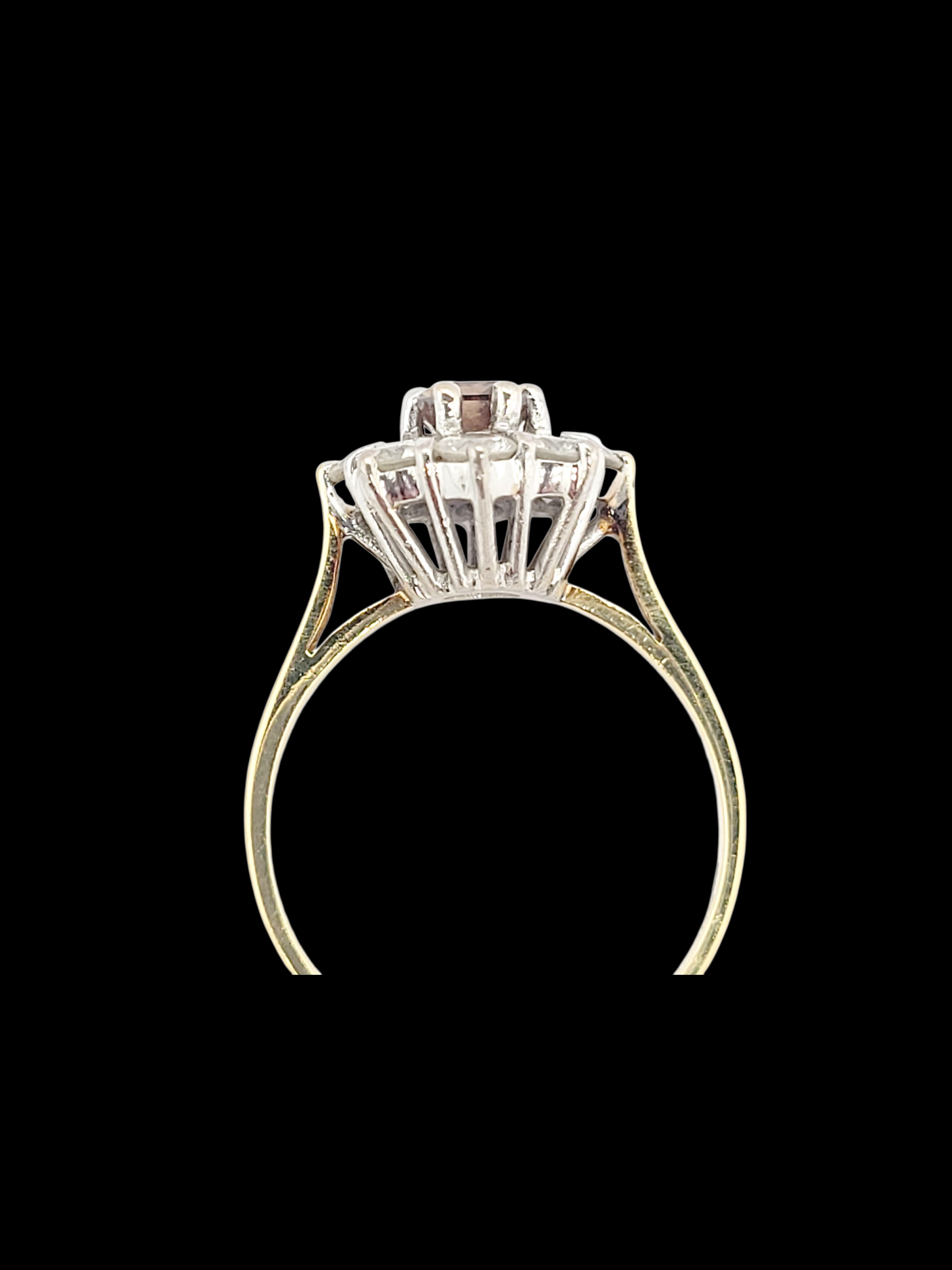 Fancy 1960's cognac coloured diamond cluster engagement ring
SKU: 8415