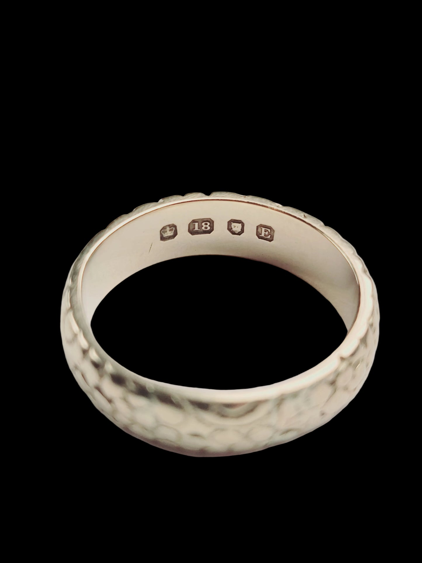 Antique engraved 18ct yellow gold wedding ring sku
