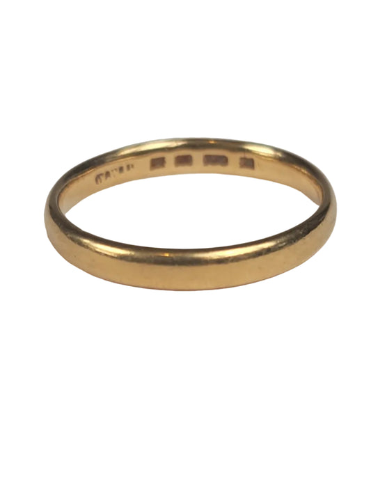 3.4g 22ct gold wedding ring