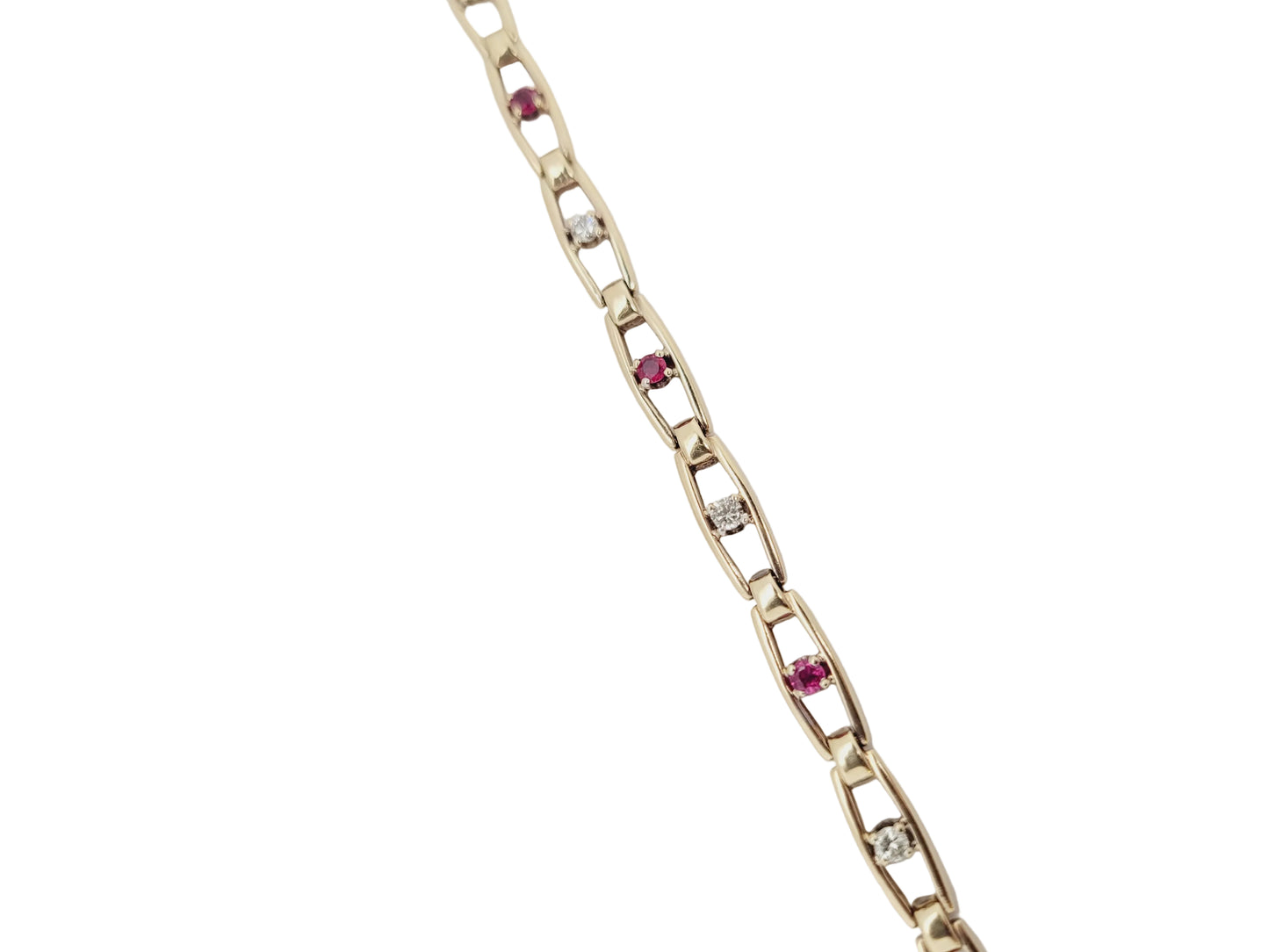 Ruby and diamond bracelet sku  9165