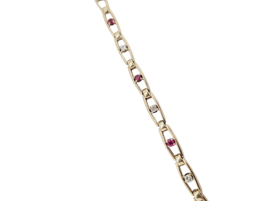 Ruby and diamond bracelet sku  9165