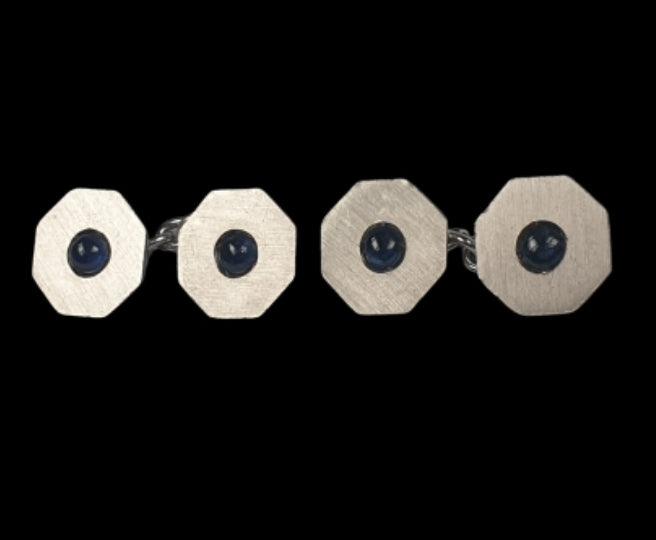 Heavy Platinum & Sapphire Cufflinks
SKU: 921