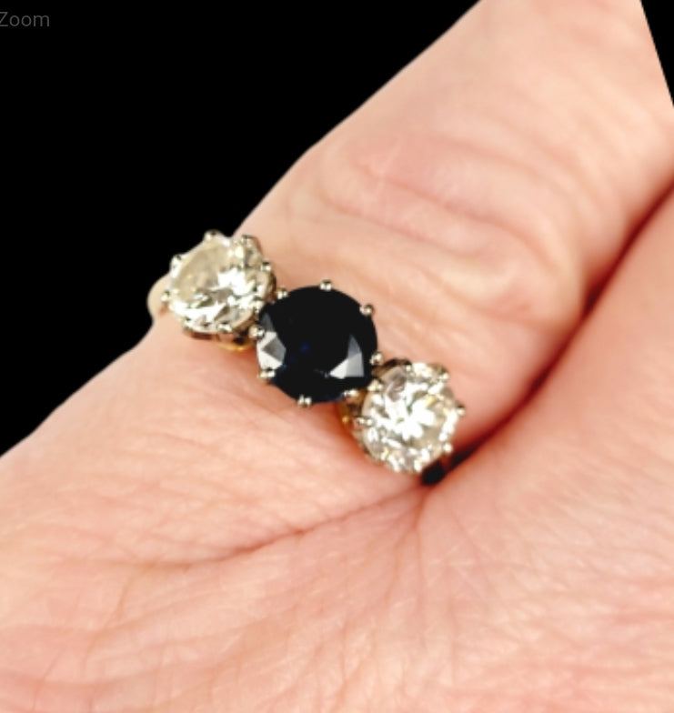 Sapphire and diamond trilogy ring
SKU: 7890
