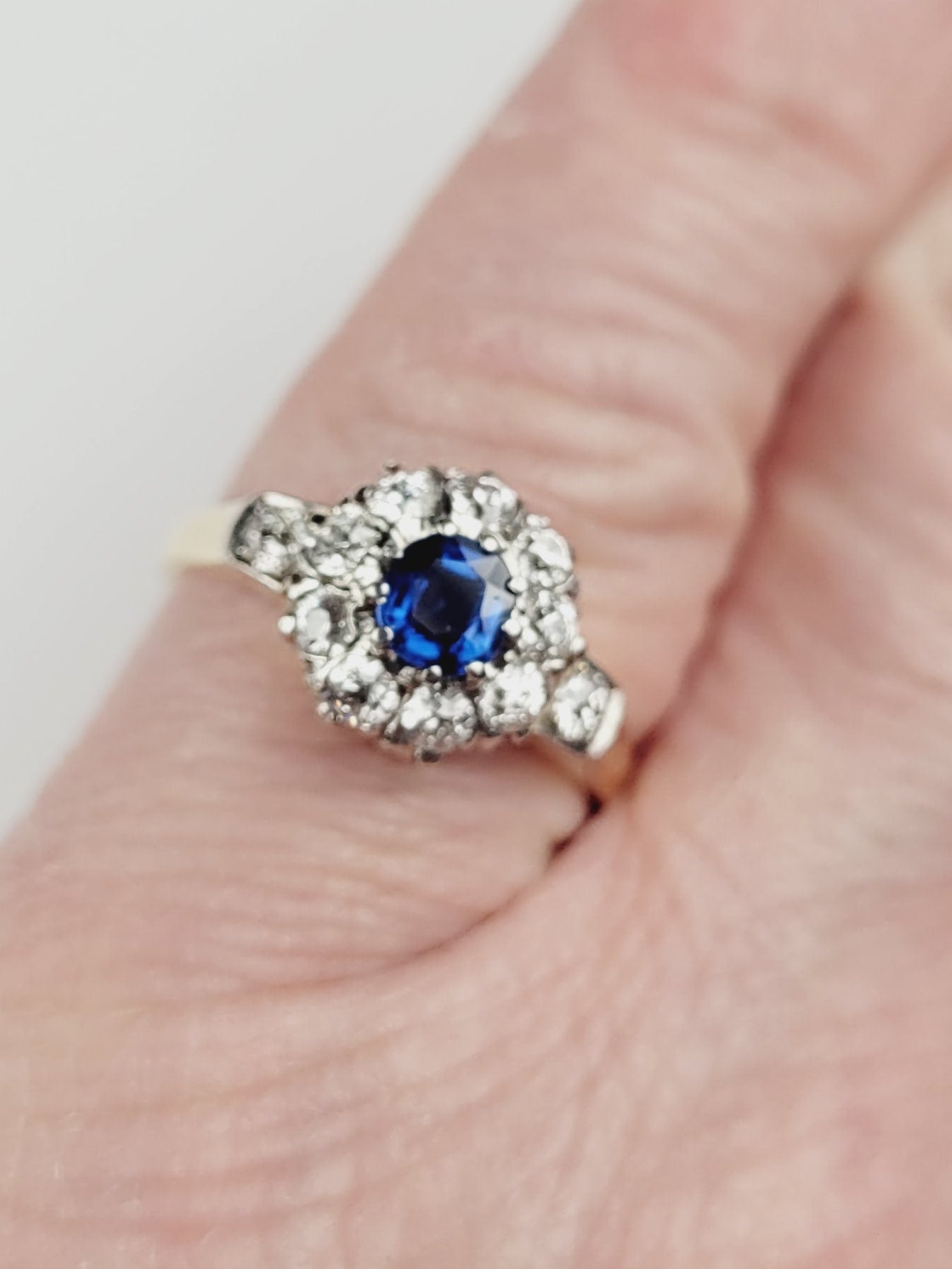 Antique Sapphire and Diamond Cluster Ring
SKU: 2524