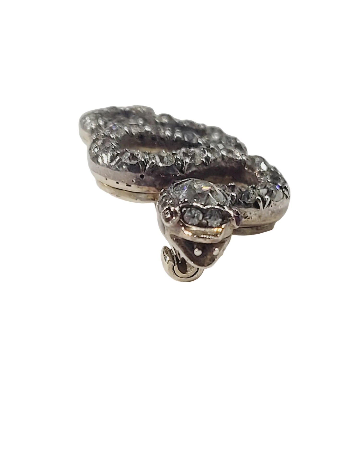 Rare Antique Old mine cut diamond snake sku 9130