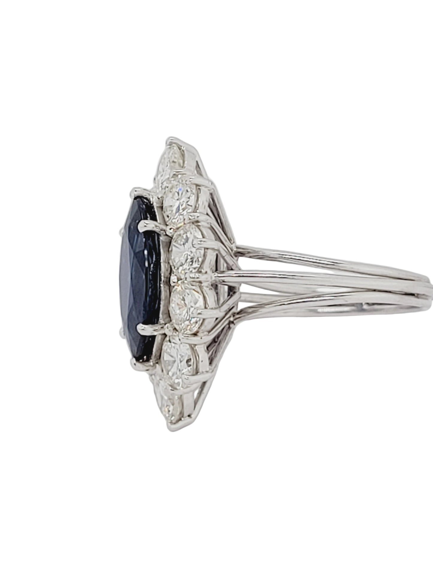 Vintage marquise sapphire and diamond dress ring sku 8983