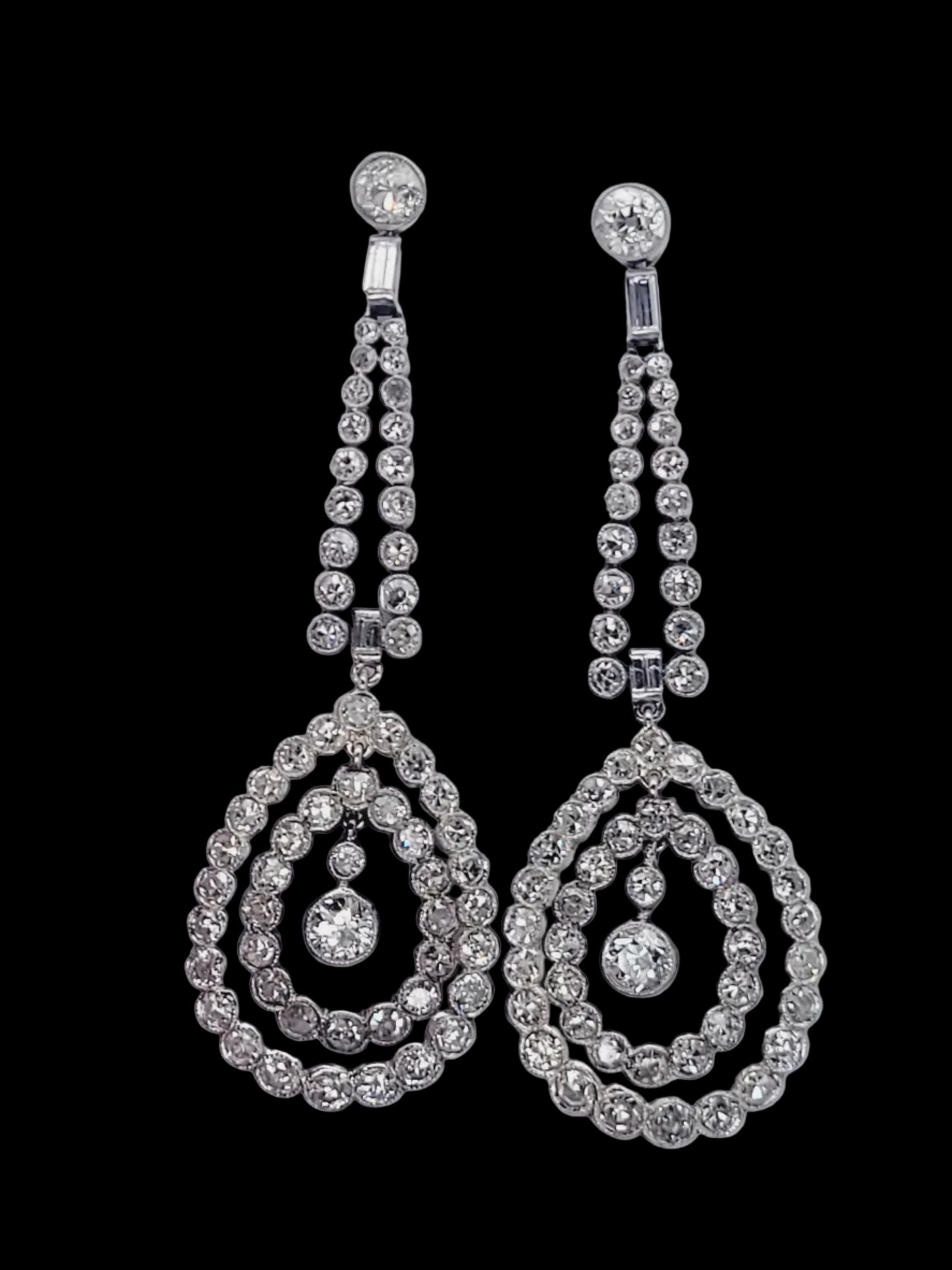 Antique belle epoque diamond drop earrings
SKU: 8630