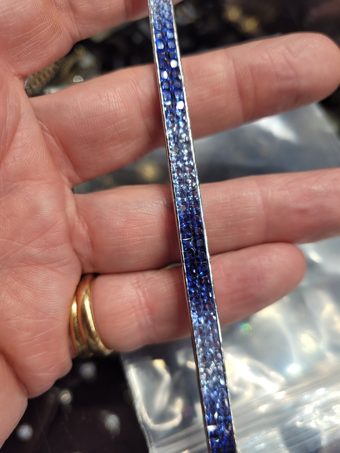 Modern sapphire bracelet sku 8785