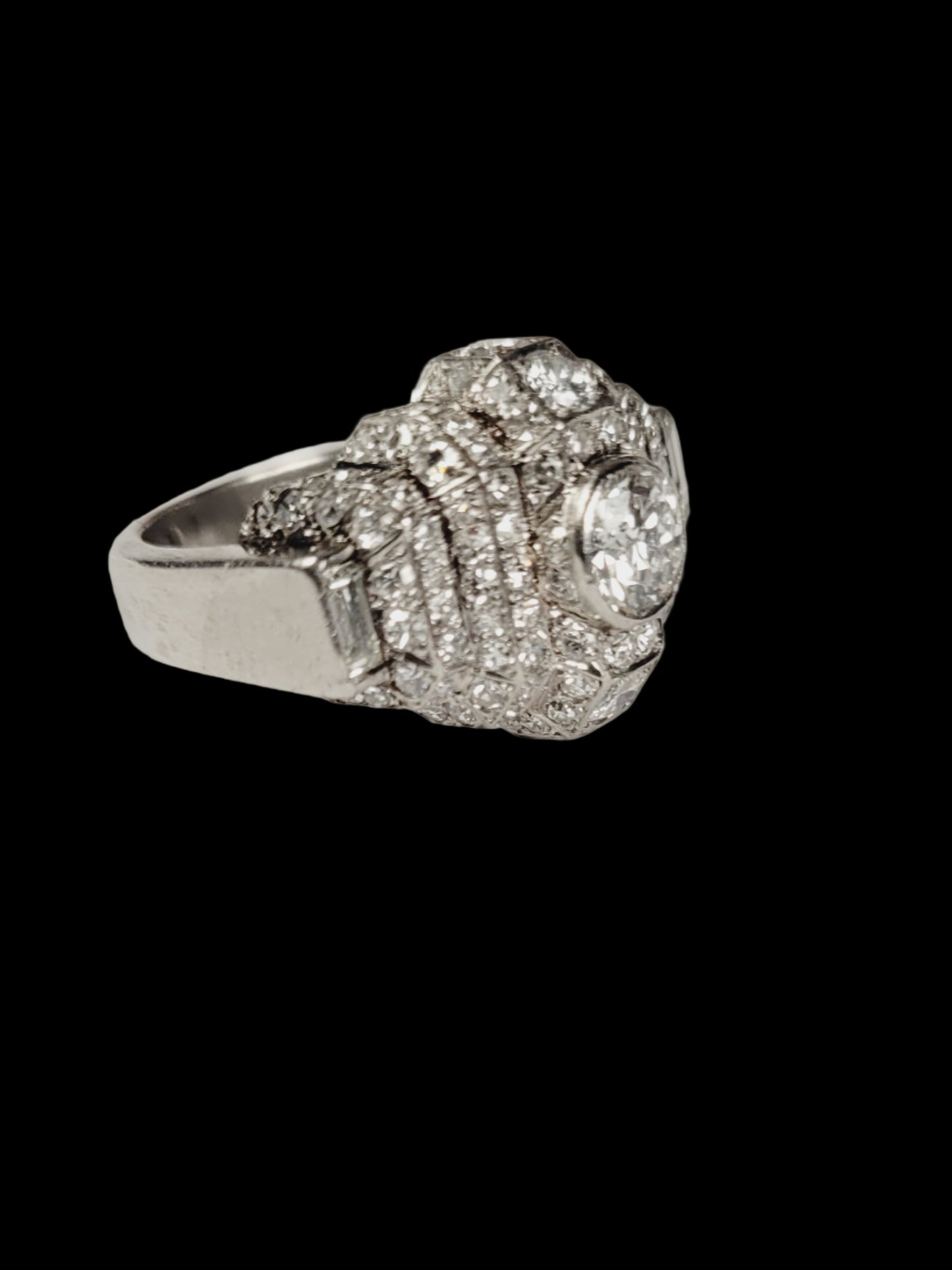 Brutalist art deco diamond dress ring
SKU: 8614