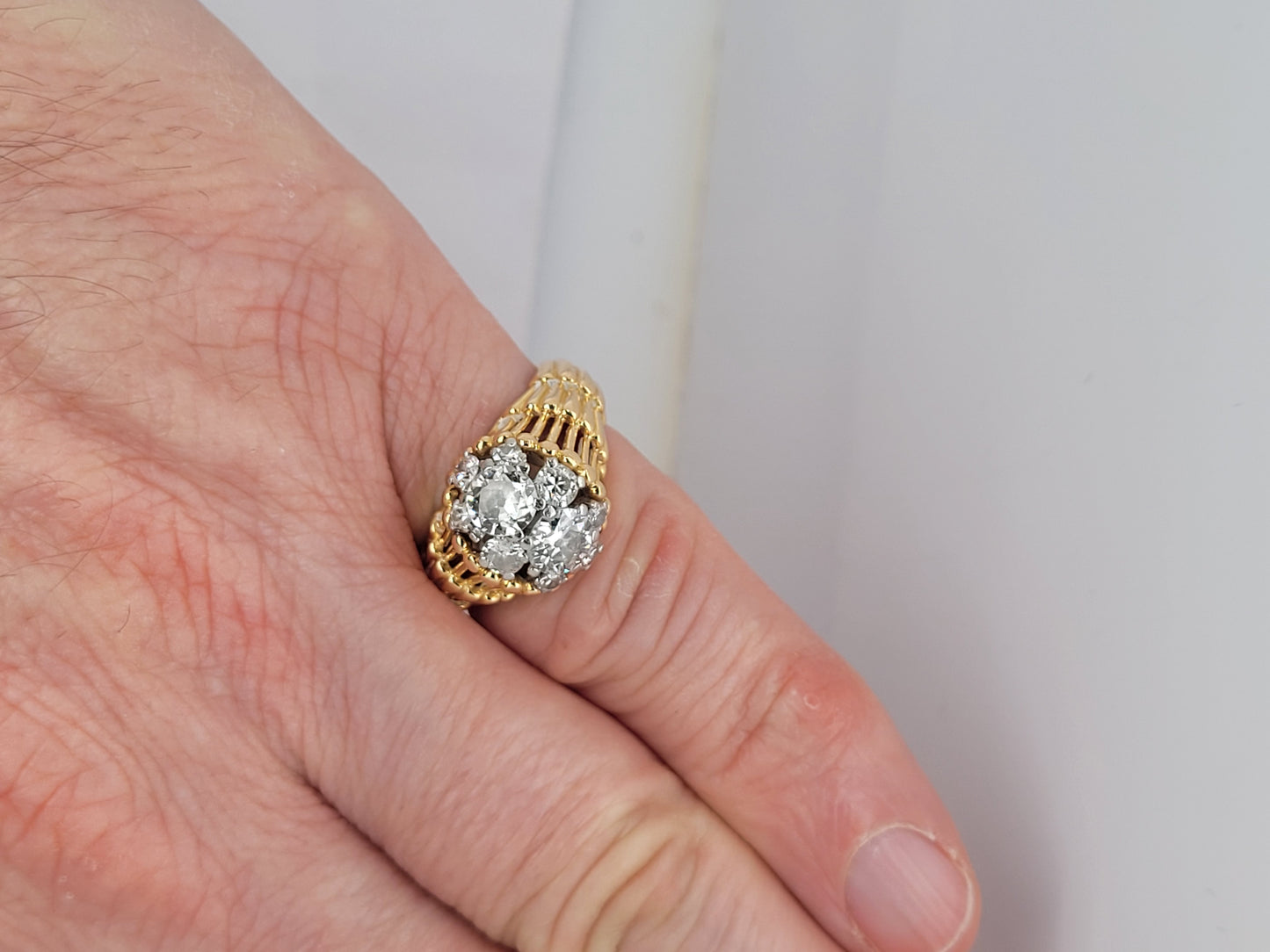 1960's Cool French old cut diamond dress ring
SKU: 8526